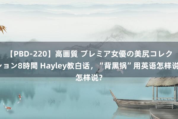 【PBD-220】高画質 プレミア女優の美尻コレクション8時間 Hayley教白话，“背黑锅”用英语怎样说？