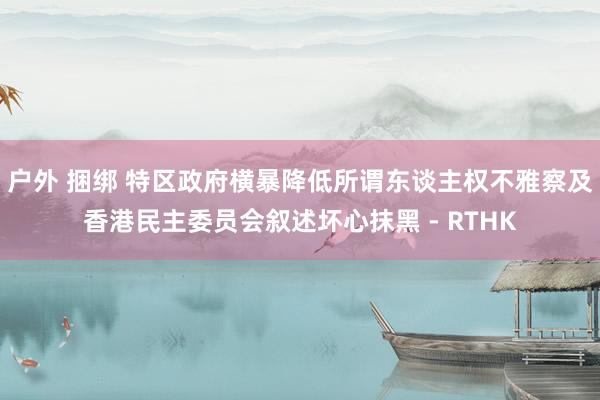 户外 捆绑 特区政府横暴降低所谓东谈主权不雅察及香港民主委员会叙述坏心抹黑 - RTHK