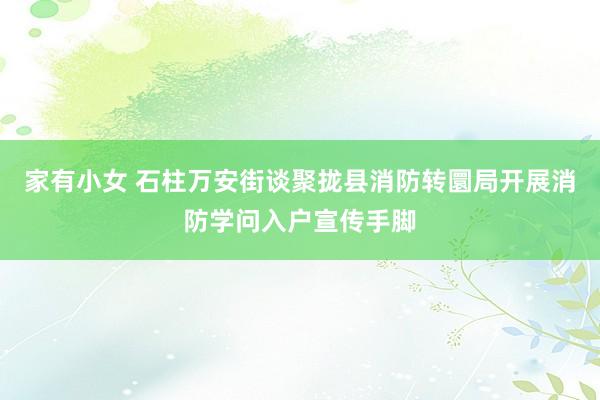 家有小女 石柱万安街谈聚拢县消防转圜局开展消防学问入户宣传手脚