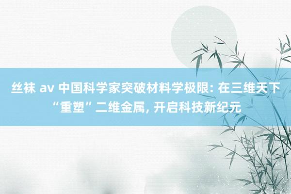 丝袜 av 中国科学家突破材料学极限: 在三维天下“重塑”二维金属, 开启科技新纪元
