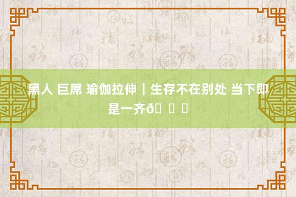 黑人 巨屌 瑜伽拉伸｜生存不在别处 当下即是一齐🍃