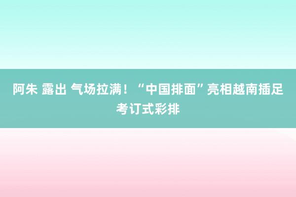 阿朱 露出 气场拉满！“中国排面”亮相越南插足考订式彩排